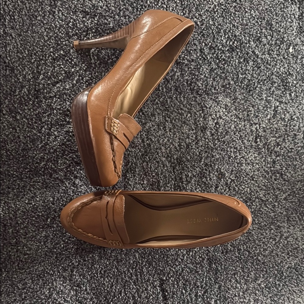 Nine West Tan Heels Elegant Design